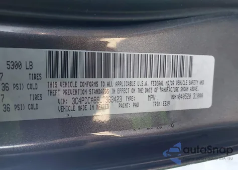 2018 Dodge Journey Se z USA, uszkodzony, nr VIN 3C4PDCAB9JT363423